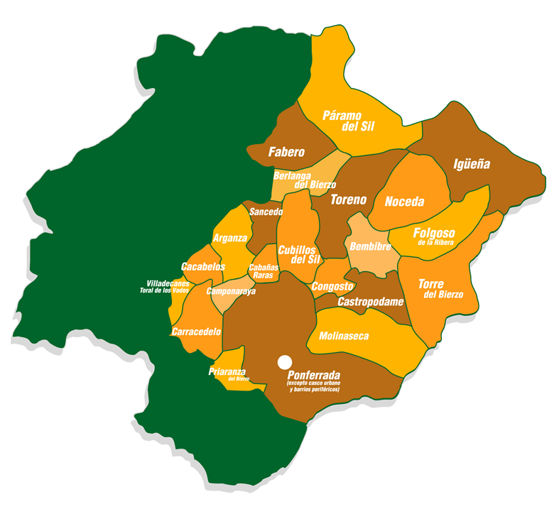 Mapa de actuación ProderCal Asodebi